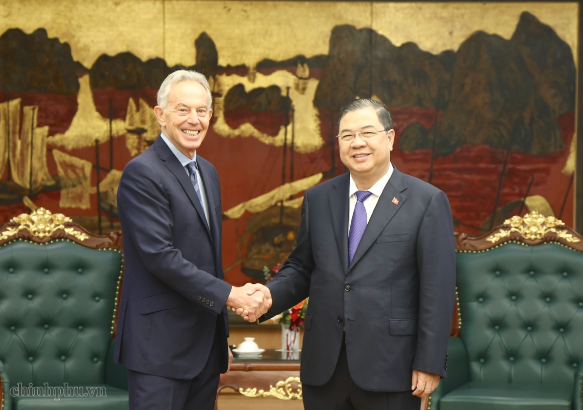 Phó Thủ tướng Phạm Gia Túc tiếp cựu Thủ tướng Anh Tony Blair
