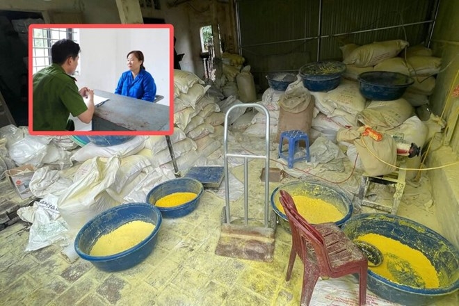 Khởi tố chủ cơ sở sản xuất tinh bột nghệ giả quy mô lớn ở Phú Thọ