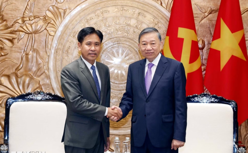 Tổng Bí thư, Chủ tịch nước tiếp Chánh án Tòa án nhân dân Tối cao CHDCND Lào