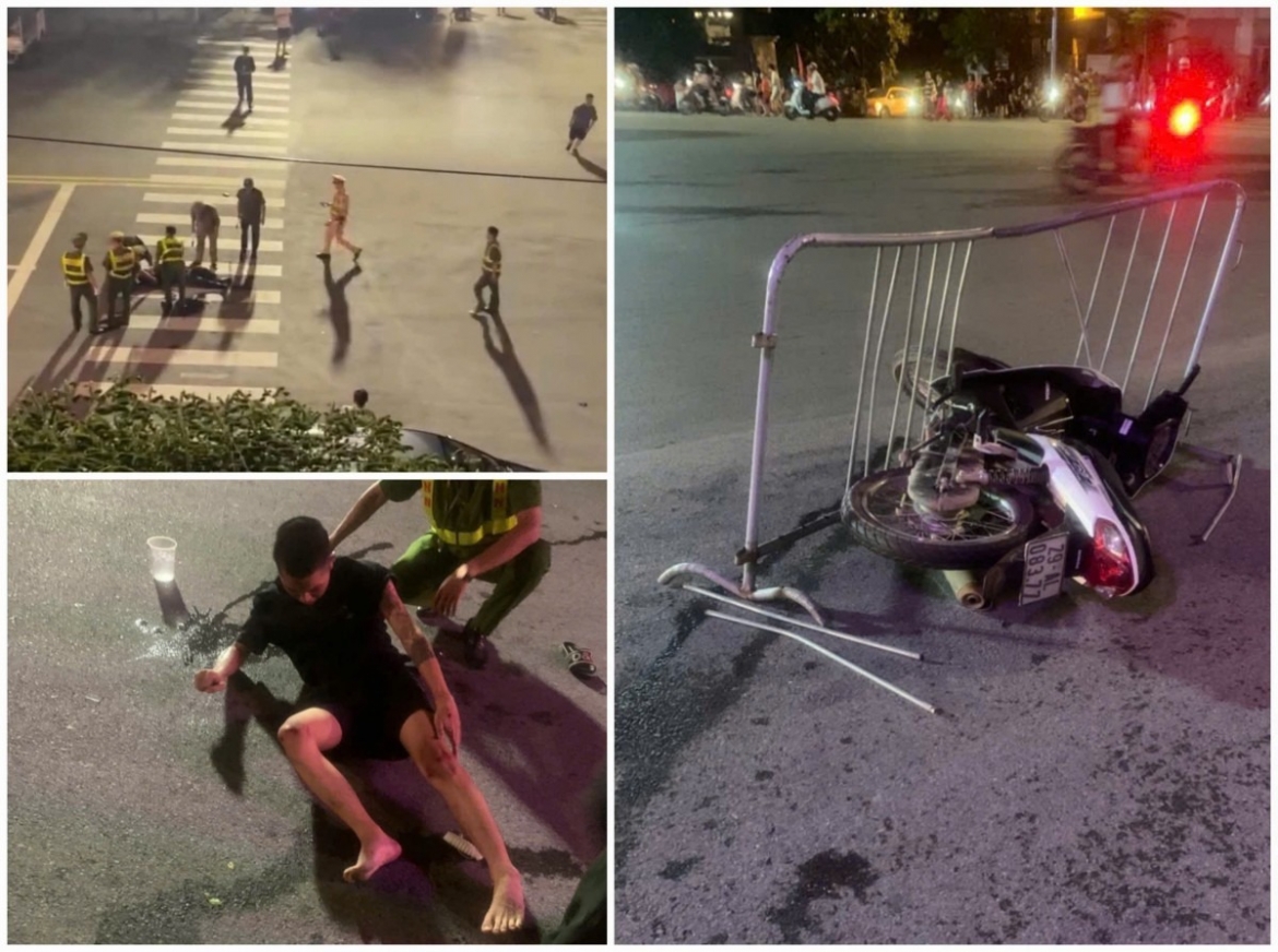 hai quai xe linh an tu vi thong chot, tong trong thuong canh sat hinh anh 2