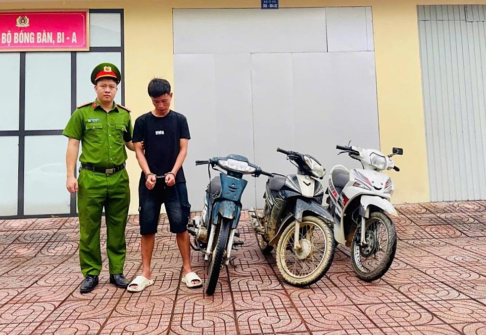 Bắt giữ đối tượng có tiền án thực hiện 3 vụ trộm xe máy ở Hà Tĩnh