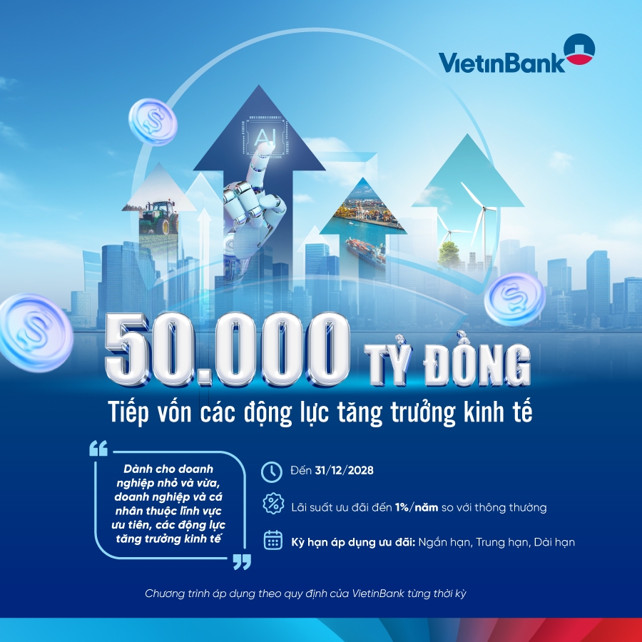 vietinbank danh 50.000 ty dong tin dung tiep suc cac dong luc tang truong kinh te hinh anh 1