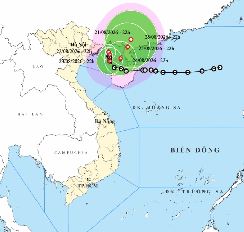 bao so 4 co kha nang doi huong di chuyen theo huong bac Dong bac hinh anh 1