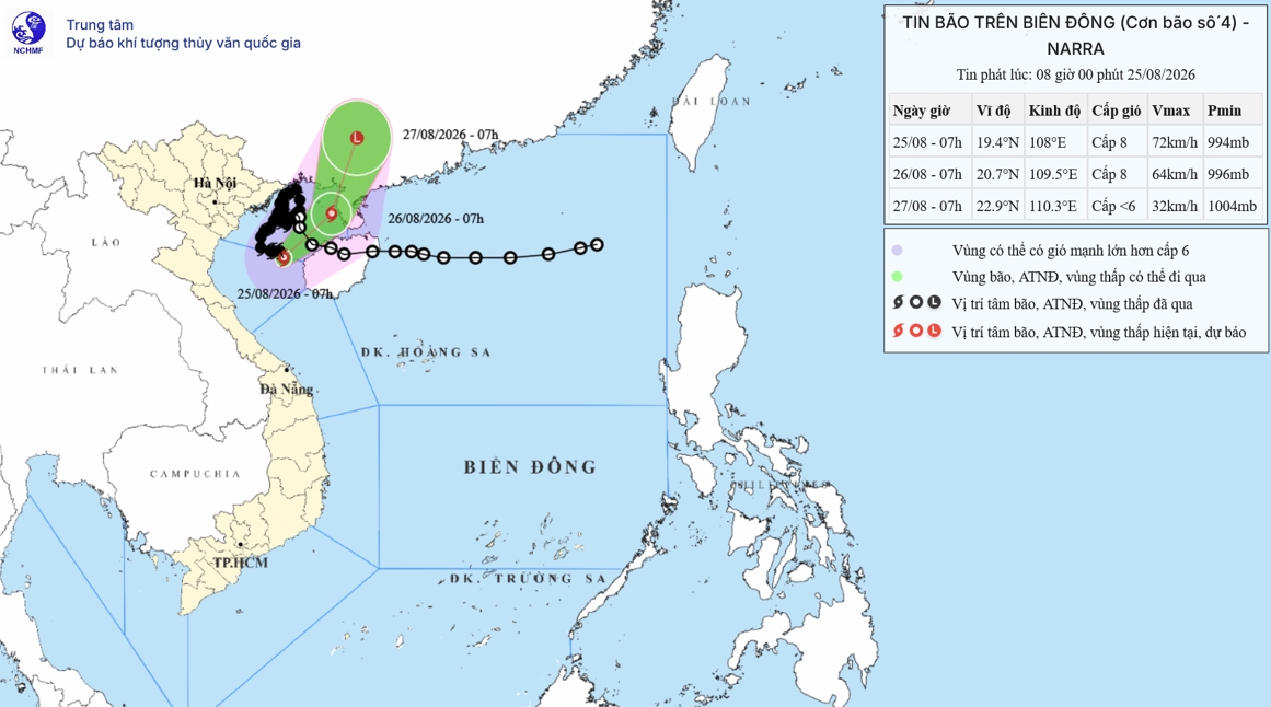 bao so 4 manh cap 8 tren vung bien dac khu bach long vi hinh anh 1