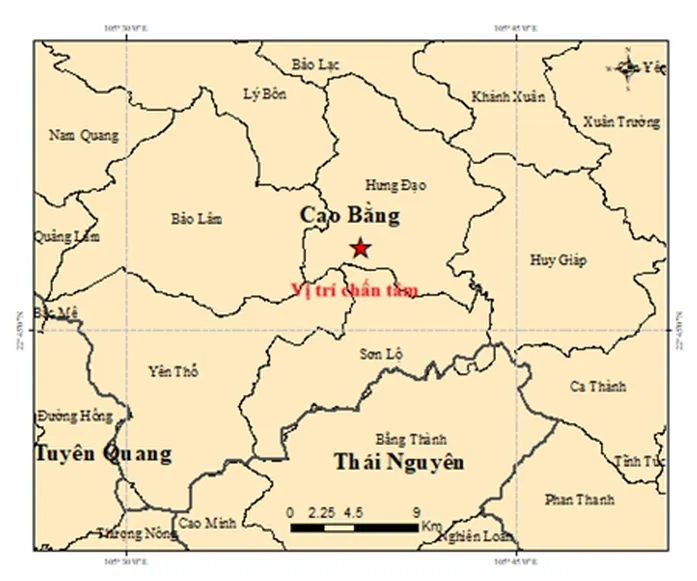 xay ra dong dat tai cao bang hinh anh 1