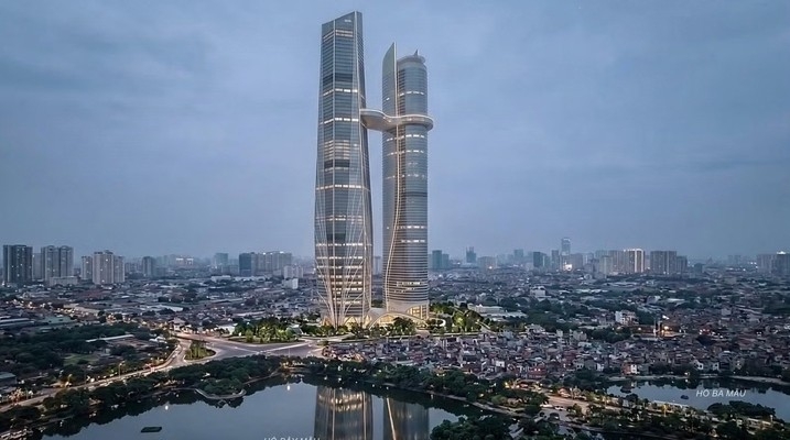 hanoi s golden land proposed for the world s tallest 99-story twin towers picture 4