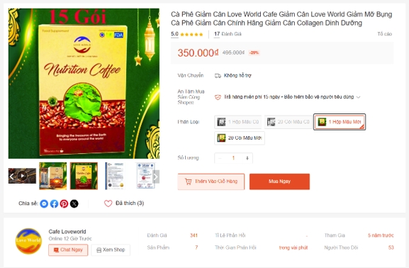 bo y te yeu cau ra soat quang cao love world nutrition coffee hinh anh 1