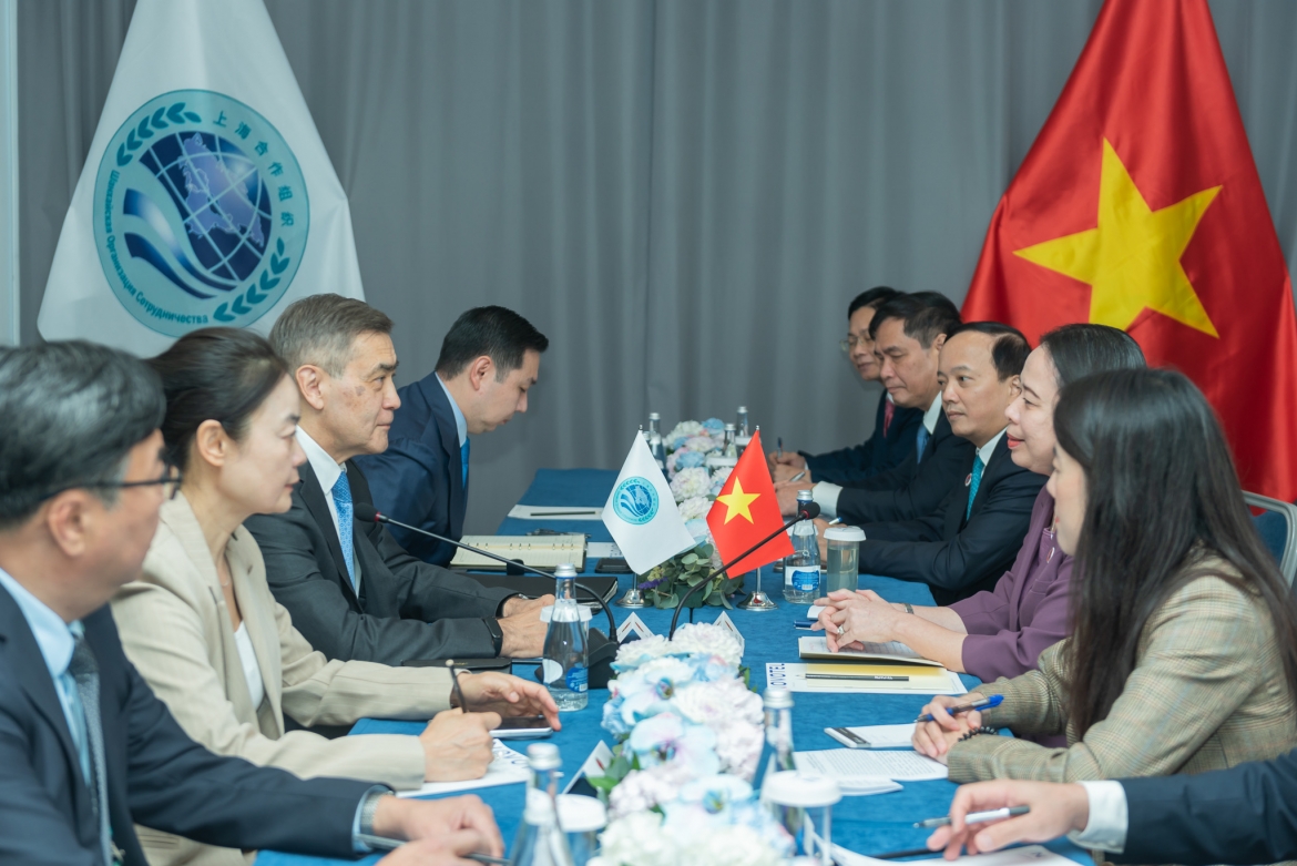 Phó Chủ tịch nước Võ Thị Ánh Xuân tiếp Tổng Thư ký Tổ chức Hợp tác Thượng Hải