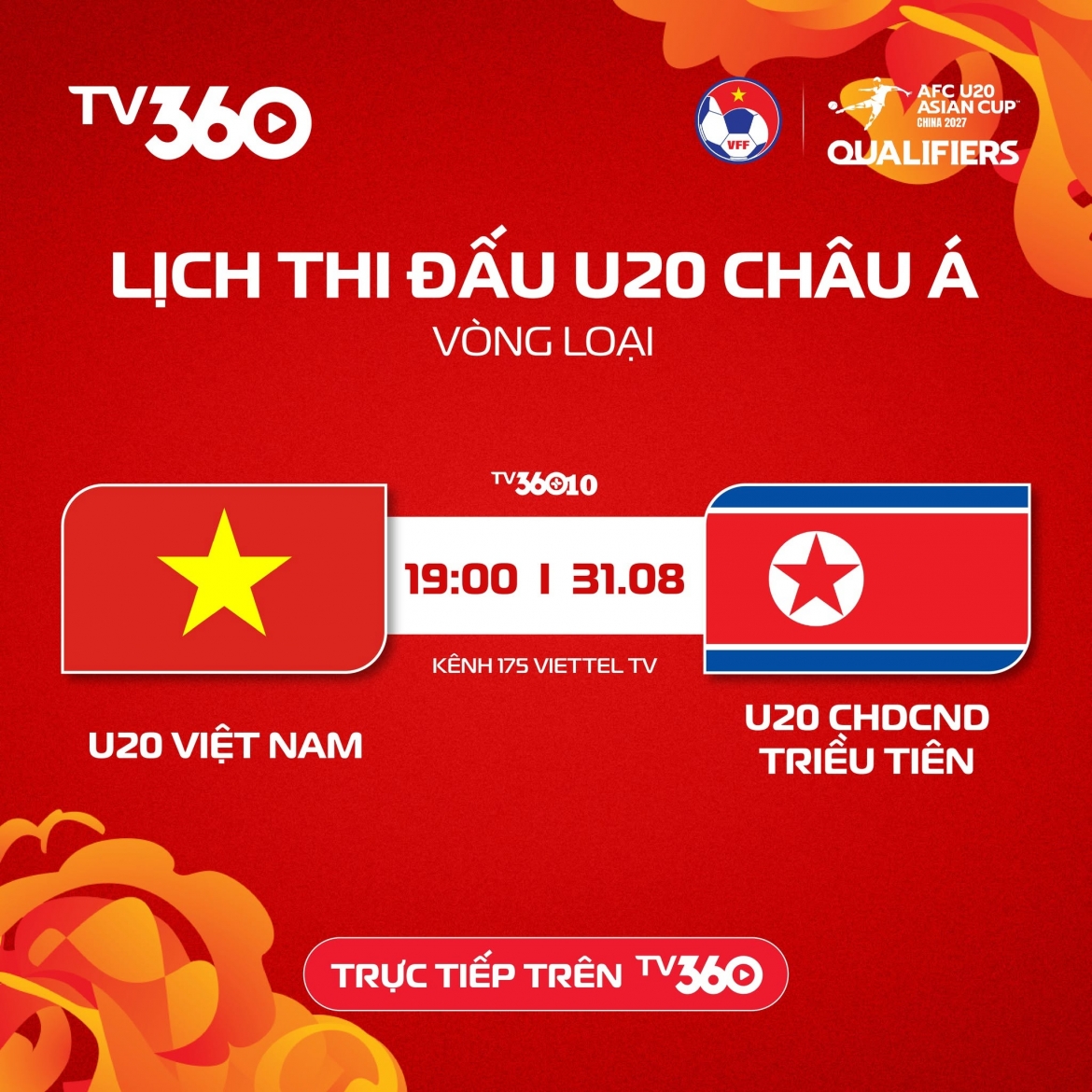 xem truc tiep u20 viet nam vs u20 trieu tien vong loai u20 chau A 2027 o dau hinh anh 1