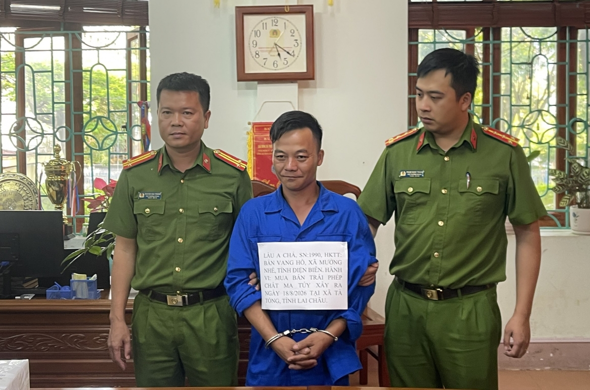 cong an lai chau pha chuyen an, thu giu 4 banh heroin hinh anh 1