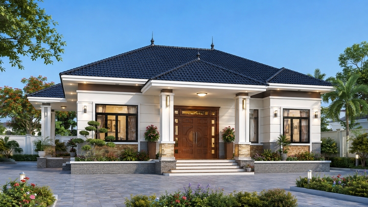 chi phi xay nha mai nhat 1 tang 3 phong ngu 100m2 het bao nhieu tien hinh anh 1