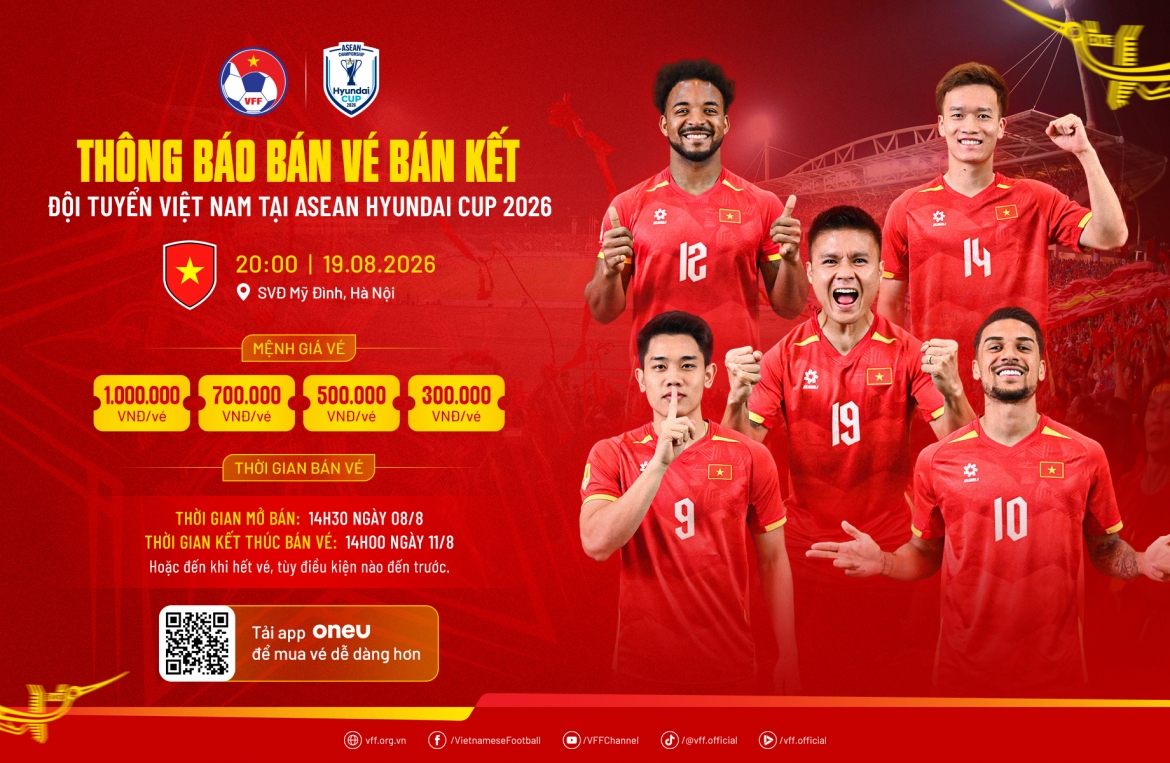gia ve Dt viet nam ban ket asean cup 2026 co menh gia bao nhieu hinh anh 1