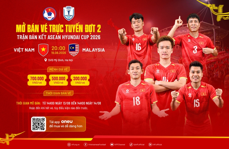 vff ra thong bao moi ve ve tran ban ket asean cup 2026 Dt viet nam vs Dt malaysia hinh anh 1