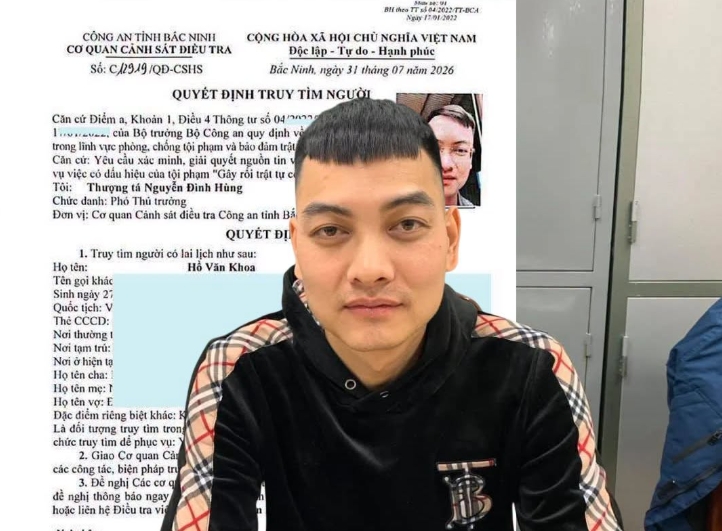 cong an truy tim ho van khoa, nguoi di cung khanh sky trong vu viec vua quat hinh anh 1