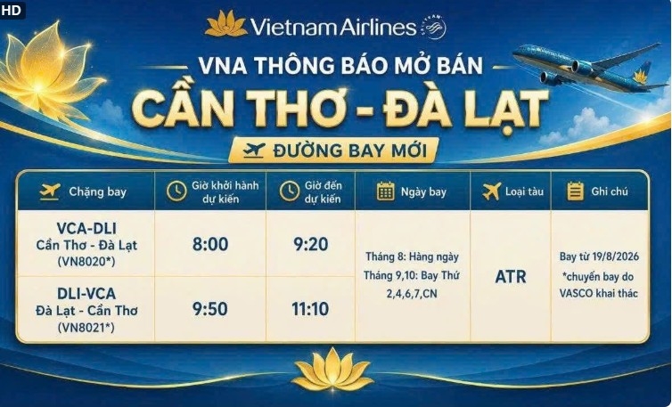 Duong bay can tho - Da lat tro lai, ky vong tang suc hut du lich hai vung hinh anh 3