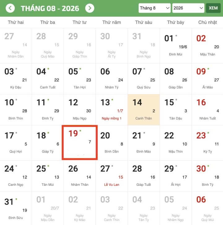 that tich 2026 la ngay nao, thu may hinh anh 1