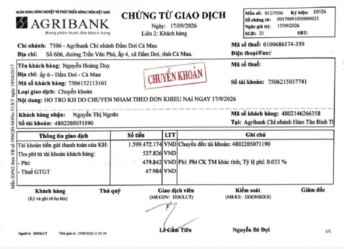 nguoi phu nu chuyen nham tai khoan 1,6 ty dong duoc hoan tra tien hinh anh 1