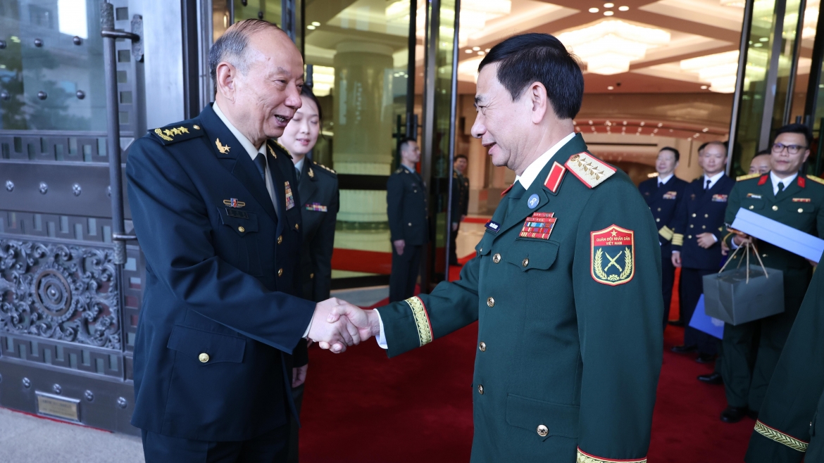 Đại tướng Phan Văn Giang hội kiến Phó Chủ tịch Quân ủy Trung ương Trung Quốc