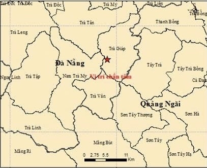 Liên tiếp 4 trận động đất trong ngày tại Thành phố Đà Nẵng
