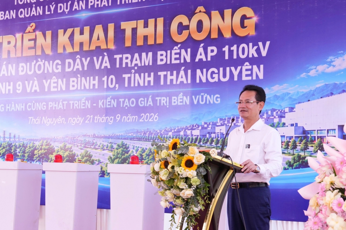 EVNNPC khởi công 2 dự án 110kV phục vụ phát triển công nghiệp Thái Nguyên