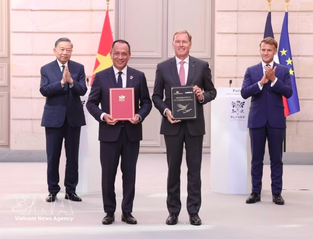 vietnamese, french leaders witness exchange of cooperation documents picture 1