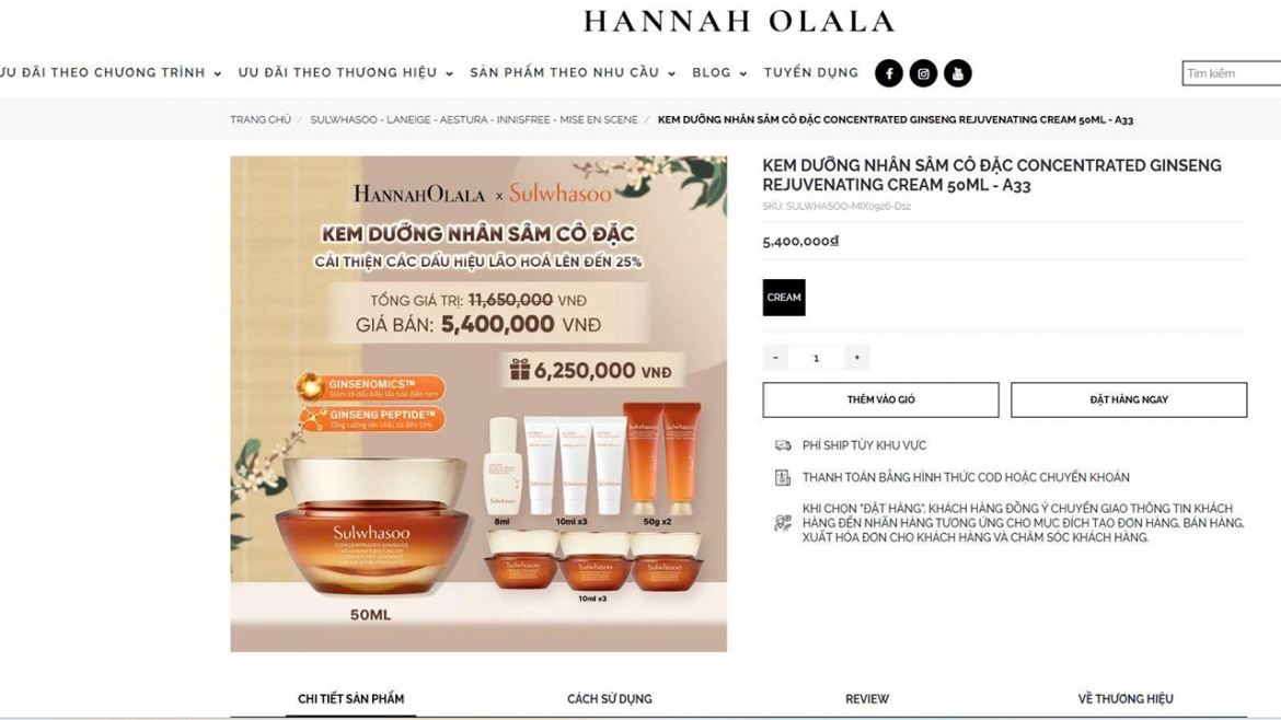 thuc hu quang cao nuoc than , nhan sam co dac 6000 lan cua hannah olala hinh anh 3