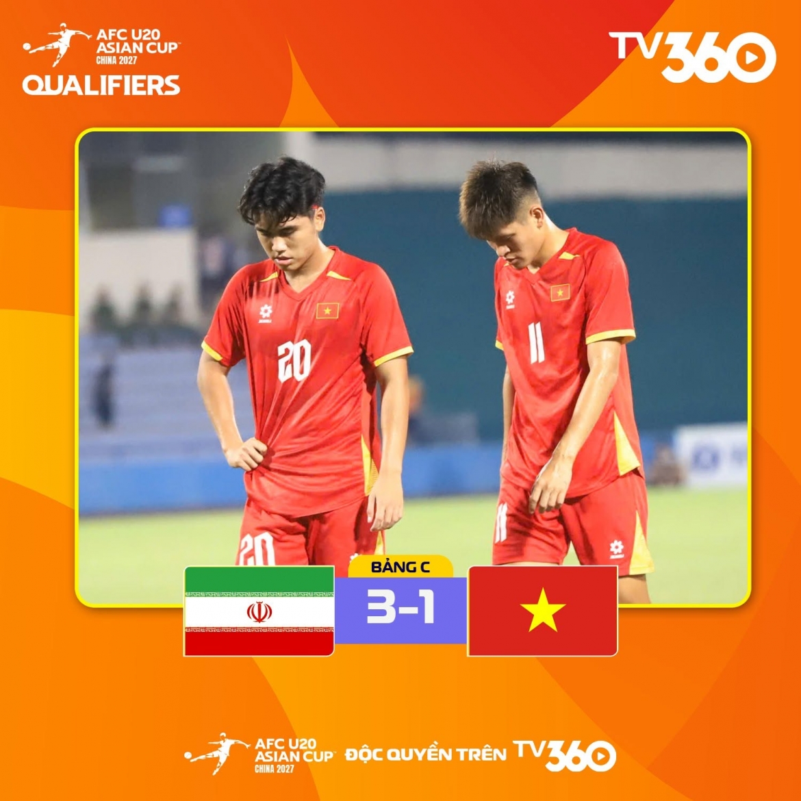 ket qua vong loai u20 chau A 2027 u20 viet nam thua nguoc u20 iran hinh anh 2