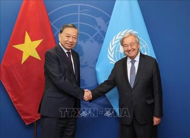 tong bi thu, chu tich nuoc to lam gap tong thu ky lien hop quoc antonio guterres hinh anh 1