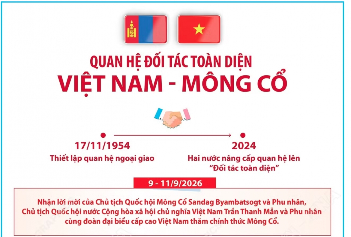 Toàn cảnh Quan hệ Đối tác toàn diện Việt Nam-Mông Cổ