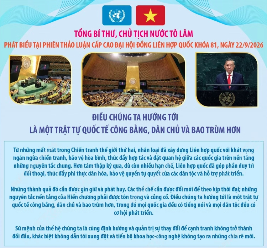 noi dung cot loi trong bai phat bieu cua tong bi thu, chu tich nuoc to lam hinh anh 1