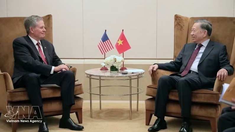 party general secretary, president to lam meets with us senator steve daines in new york picture 1