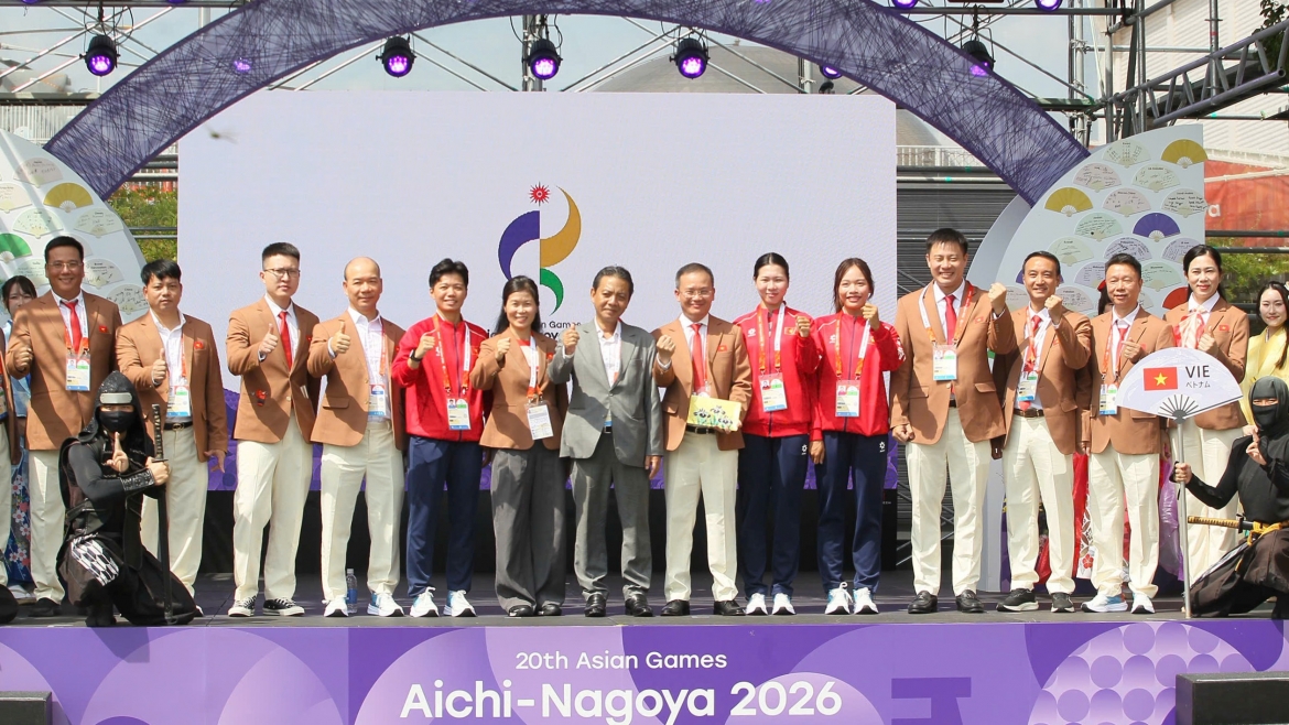 le thuong co asiad 2026 quoc ky viet nam tung bay tai nagoya hinh anh 2