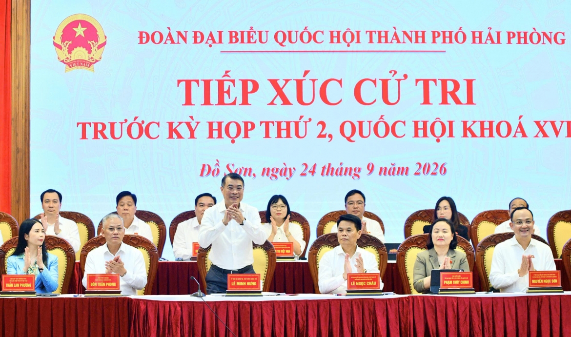 Thủ tướng Lê Minh Hưng tiếp xúc cử tri thành phố Hải Phòng