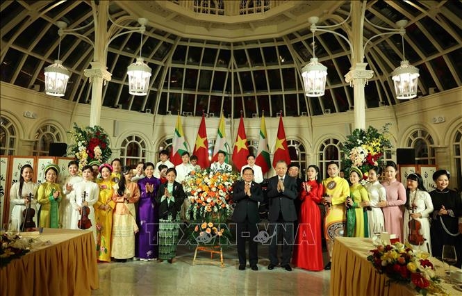 tong bi thu, chu tich nuoc to lam chu tri tiec chao mung tong thong myanmar hinh anh 3