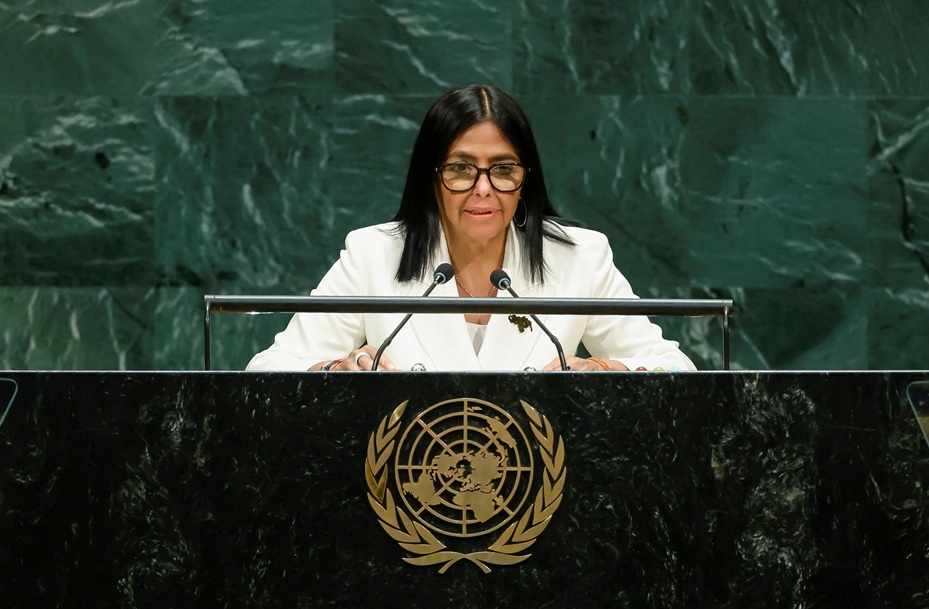 Tổng thống lâm thời Venezuela Delcy Rodriguez lần đầu phát biểu tại Liên Hợp Quốc