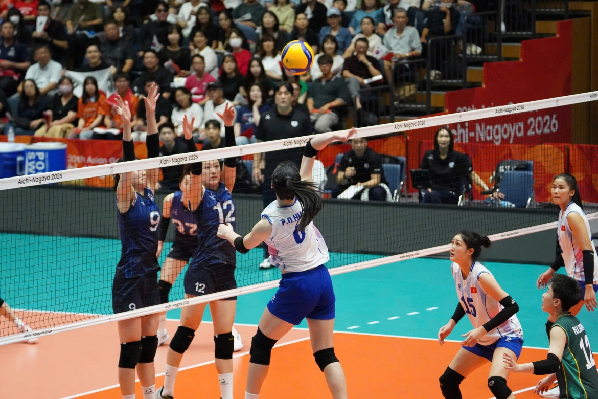 truc tiep bong chuyen nu viet nam 1-2 han quoc asiad 2026 hinh anh 1