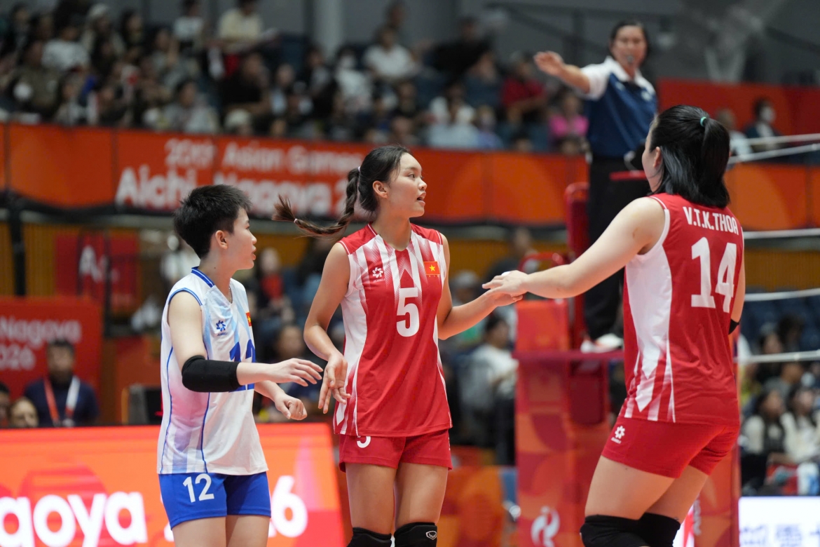 truc tiep bong chuyen nu viet nam 2-0 hong kong trung quoc asiad 2026 hinh anh 1