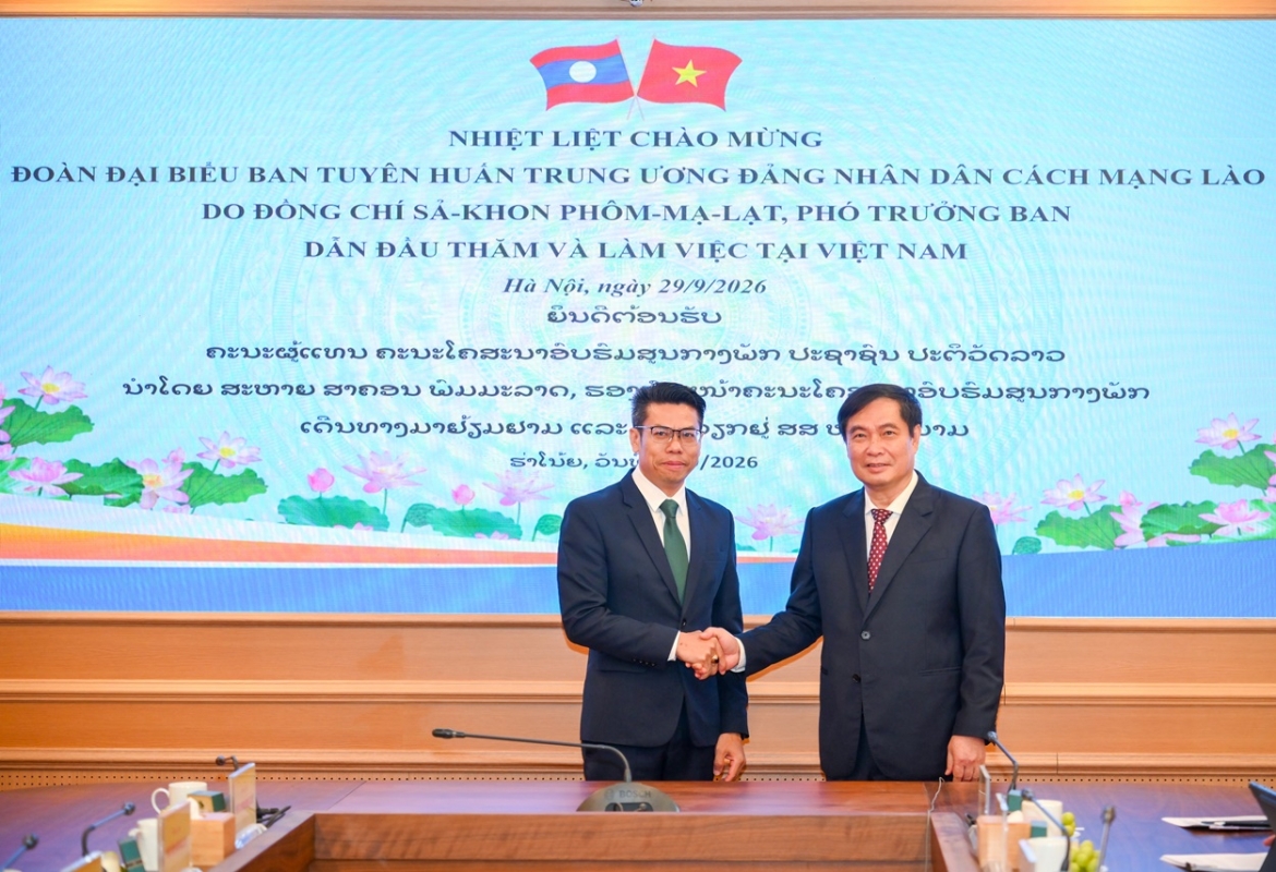 Việt Nam - Lào đẩy mạnh hợp tác trên các lĩnh vực công tác tuyên giáo