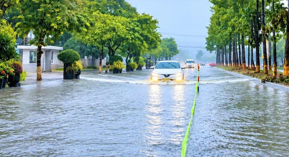 mua lon, nhieu tuyen duong phia nam Da nang ngap nuoc hinh anh 1
