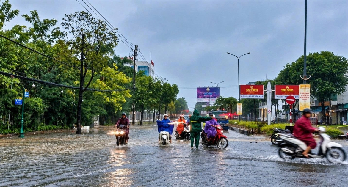 mua lon, nhieu tuyen duong phia nam Da nang ngap nuoc hinh anh 4