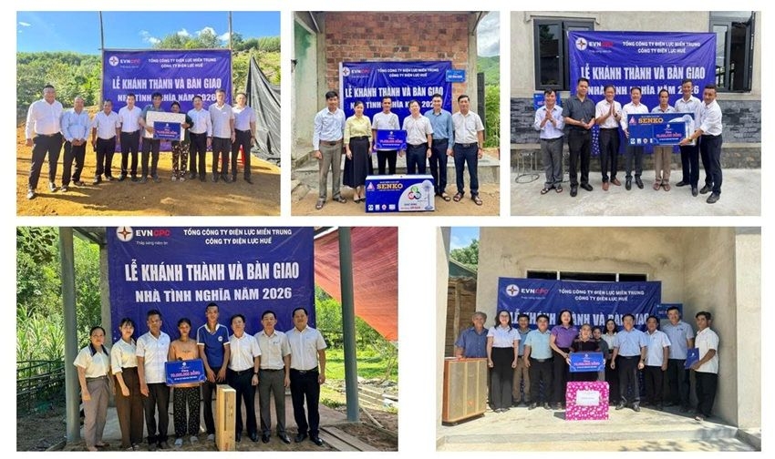 Công ty Điện lực Huế hoàn thành, bàn giao 5 nhà tình nghĩa trong năm 2026