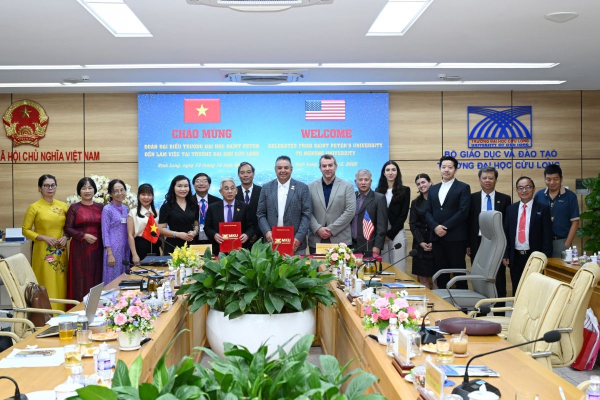 Trường Đại học Cửu Long ký hợp tác với Trường Đại học Saint Peter’s, Hoa Kỳ
