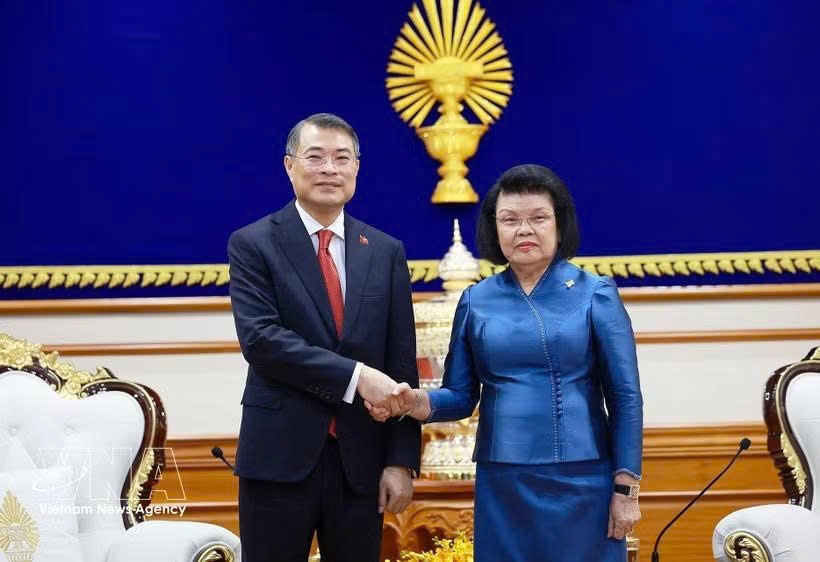 vietnamese prime minister meets cambodian national assembly president picture 1