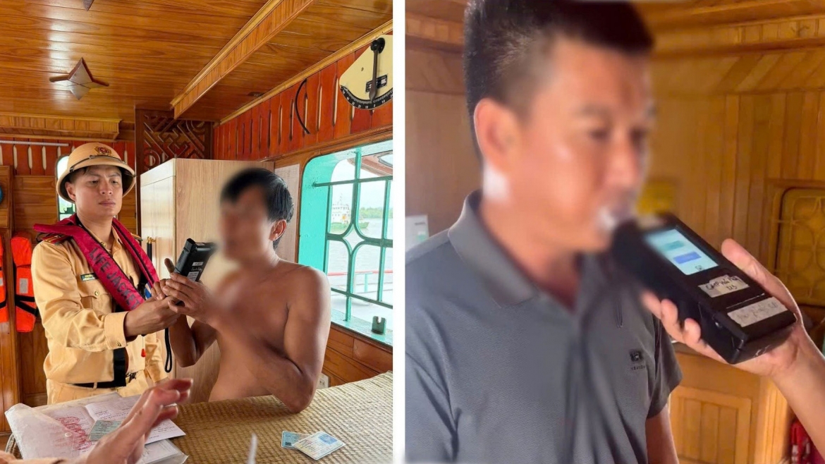 Có hơi men khi vận hành phương tiện thủy, 6 thuyền viên bị xử lý ở Hải Phòng