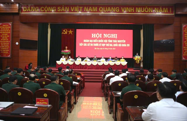 Đại tướng Phan Văn Giang tiếp xúc cử tri tỉnh Thái Nguyên