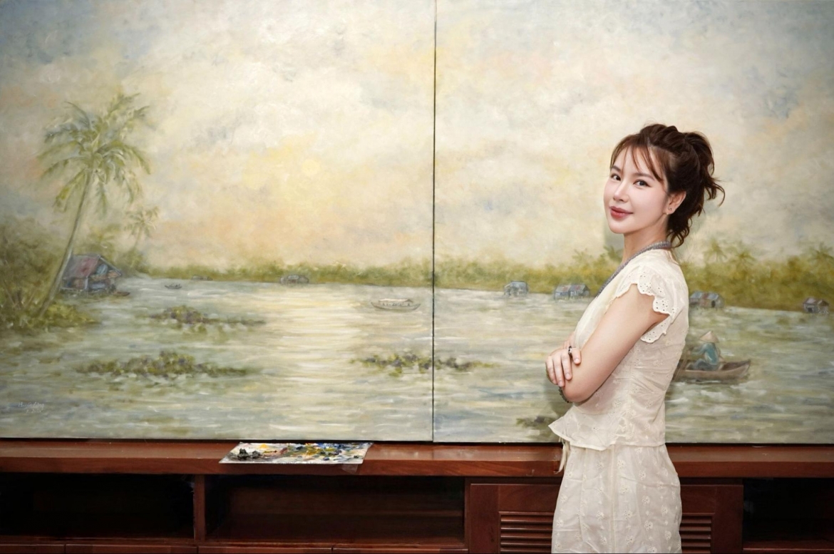 hoa si Dang thanh huyen bot tham lam de tim tu do trong hoi hoa hinh anh 1