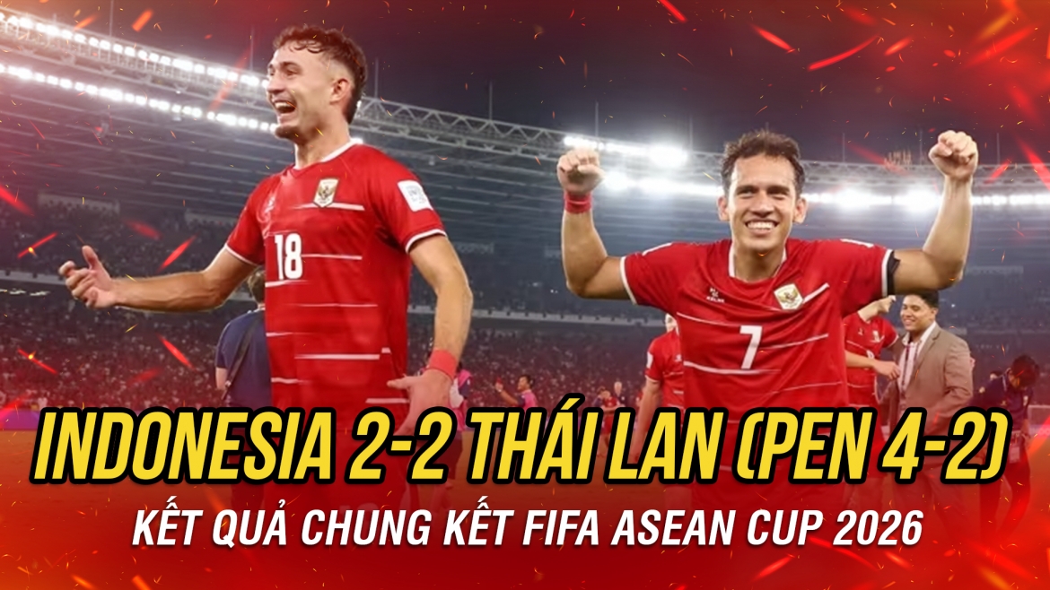 Thắng Thái Lan sau loạt sút luân lưu, Indonesia vô địch FIFA ASEAN Cup 2026
