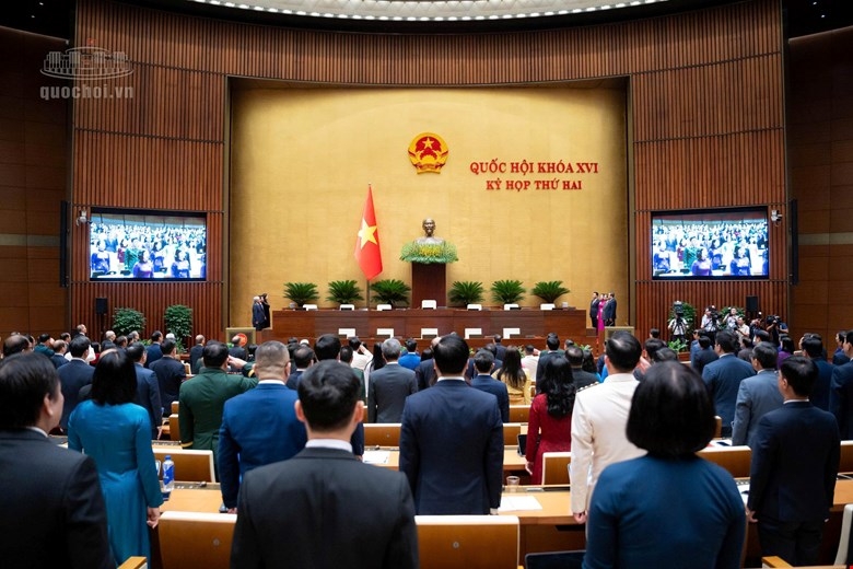 lanh dao Dang, nha nuoc du phien khai mac ky hop thu 2, quoc hoi khoa xvi hinh anh 8