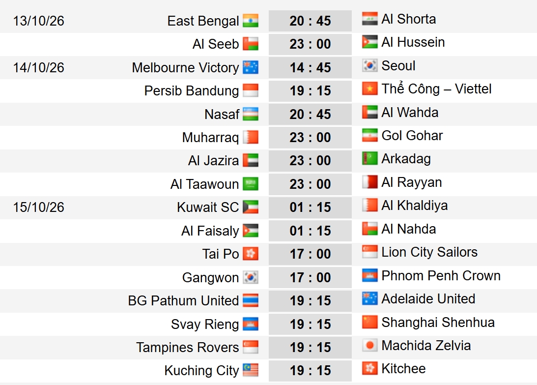 lich thi dau cup c2 chau A clb v-league gap dan sao vua vo dich fifa asean cup hinh anh 2