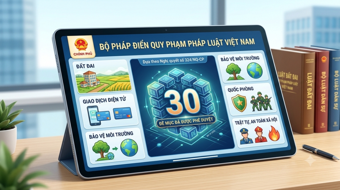 Phê duyệt kết quả pháp điển hệ thống quy phạm pháp luật đối với 30 đề mục